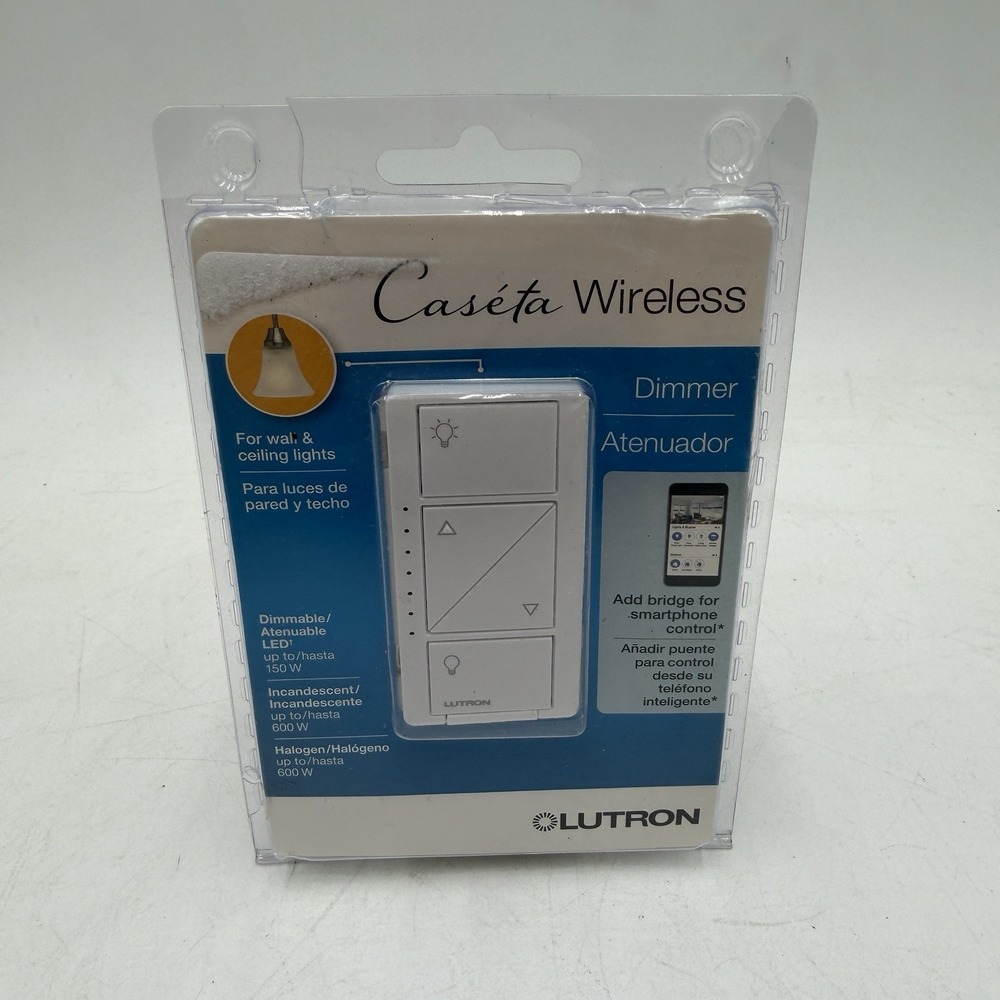 Lutron Caseta PD-6WCL-WH Wireless In-Wall Smart Dimmer Switch Open Box